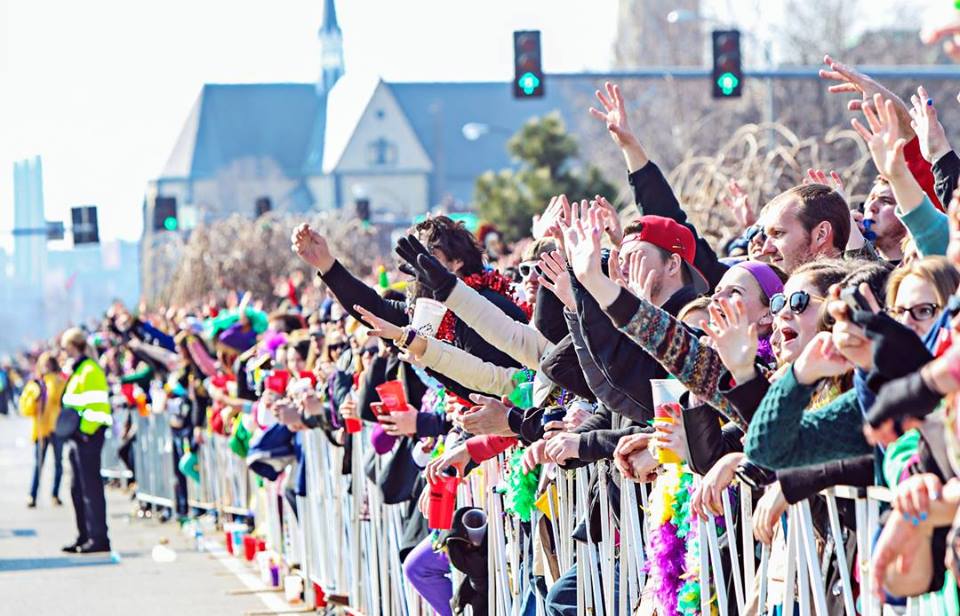 St. Patricks Day Parade crowd