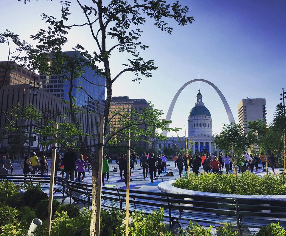 Sunrise Yoga at Kiener Plaza