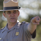 Park Ranger pointing