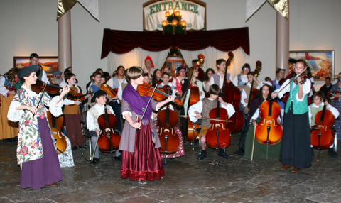 Musicians playing in the Old Courthouse
