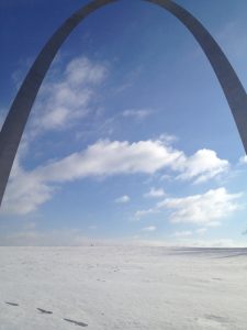 arch with snow