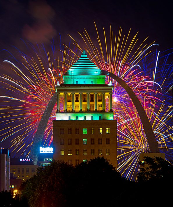 St Louis Fireworks | The Gateway Arch