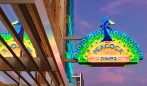Peacock Diner Sign