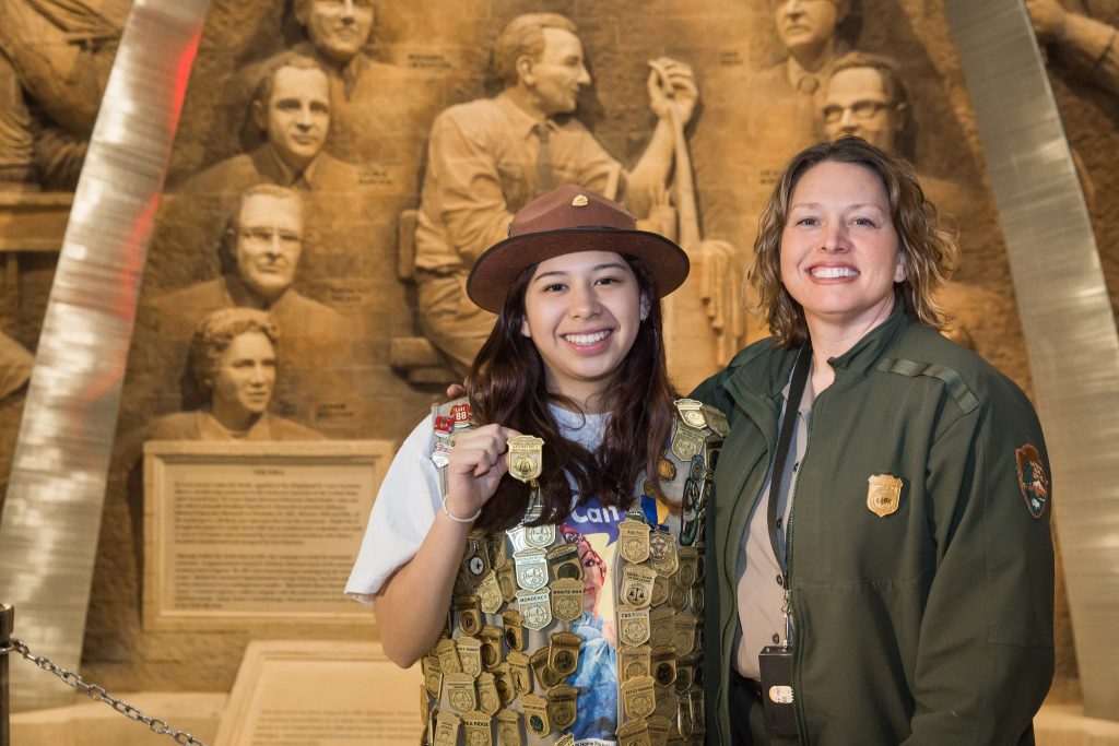 NPS Ranger with Decorated Junior Ranger