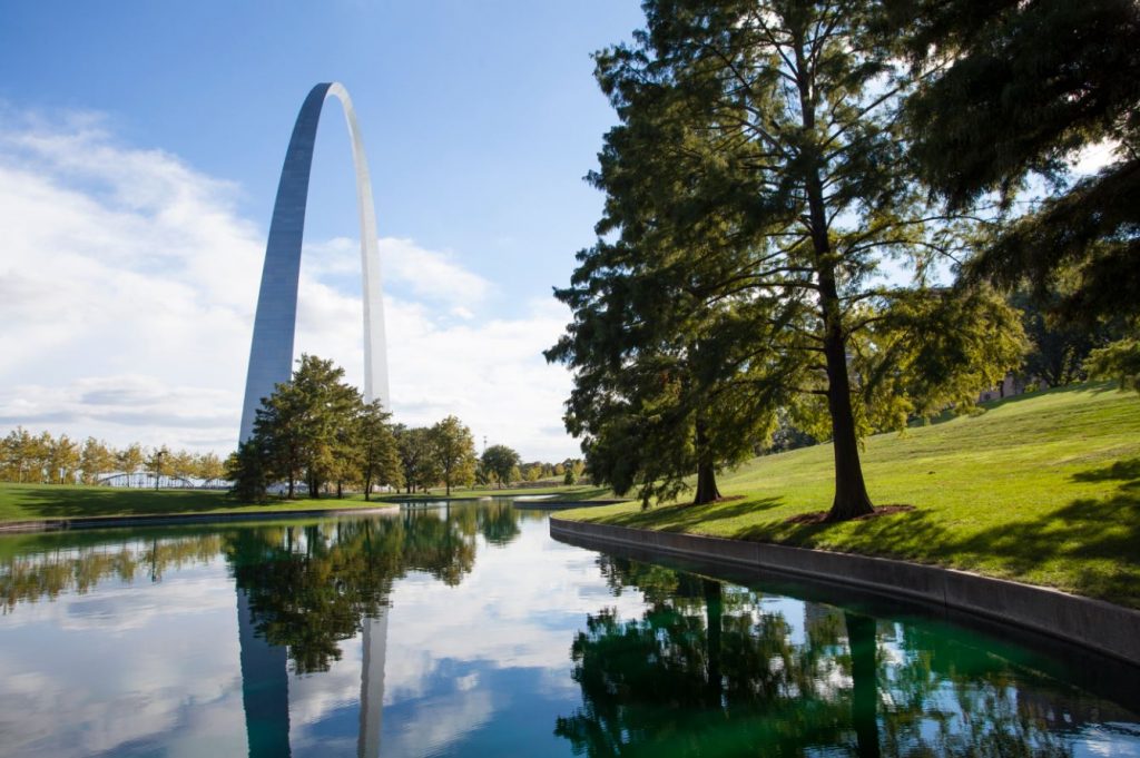 Arch Reflection in Pond