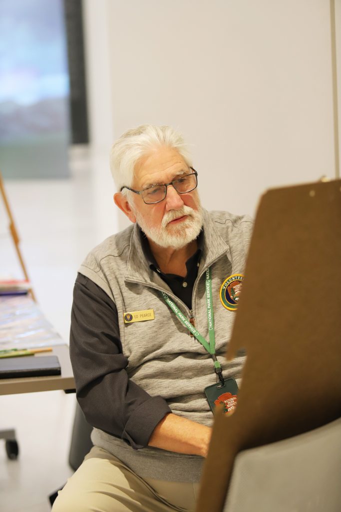 Artist at the Arch Visitor Center