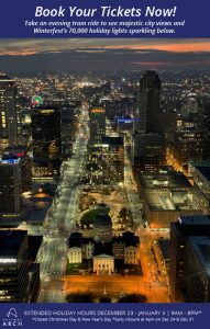 View from the Top of the Gateway Arch at night