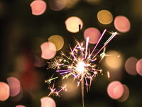 Sparkler on a dark background