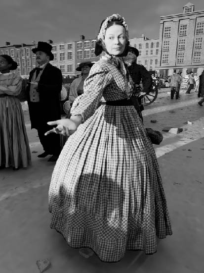 Black and white image of Anna Hormann a German immigrant women in her 40's.