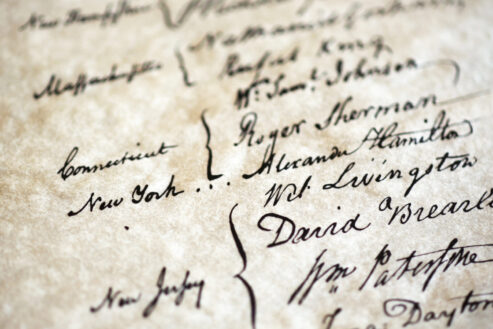 image of Signatures from United States Constitution